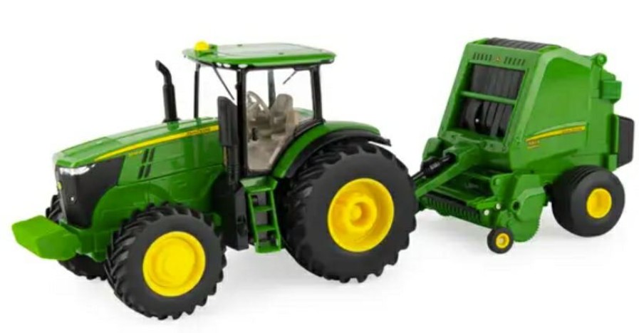 Ertl John Deere 7270R With 560R Round Baler 1:32 Scale | * Online