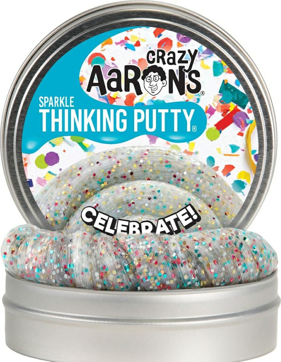 Crazy Aaron'S Celebrate! Sparkle Thinking Putty With Card And Stickers | * Hot