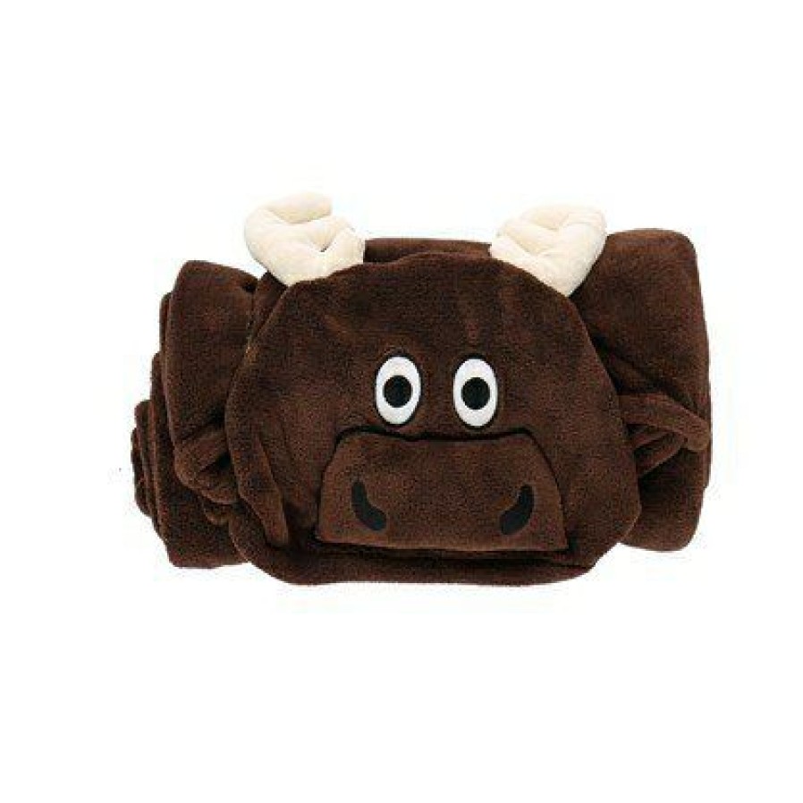 Lazy One Moose Critter Kids Blanket | * New