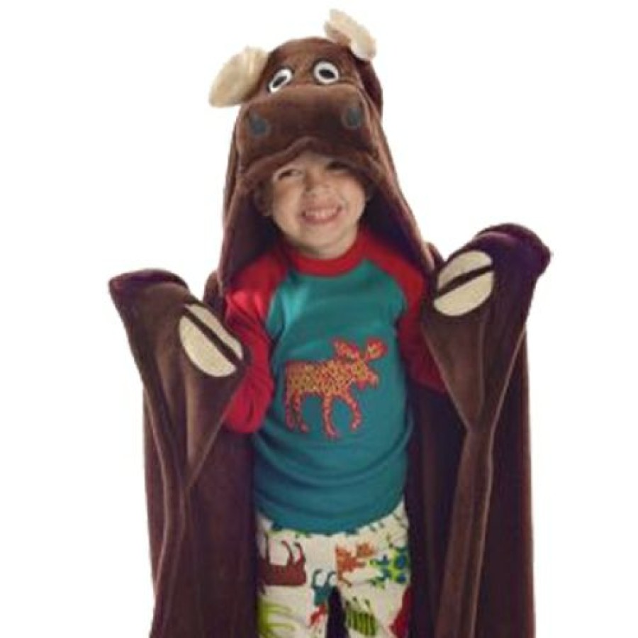 Lazy One Moose Critter Kids Blanket | * New